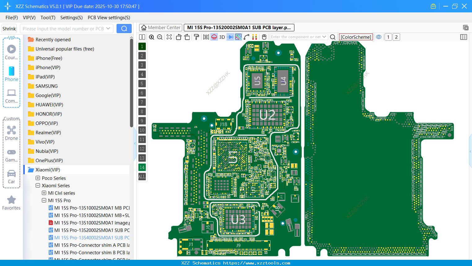 MI 15S Pro-13520002SM0A1 SUB PCB Layer